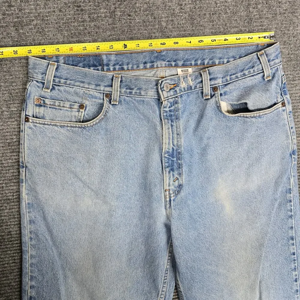Vintage Y2K Levis 901 Jeans Mens 40x32 Relaxed Straight Leg Light Wash